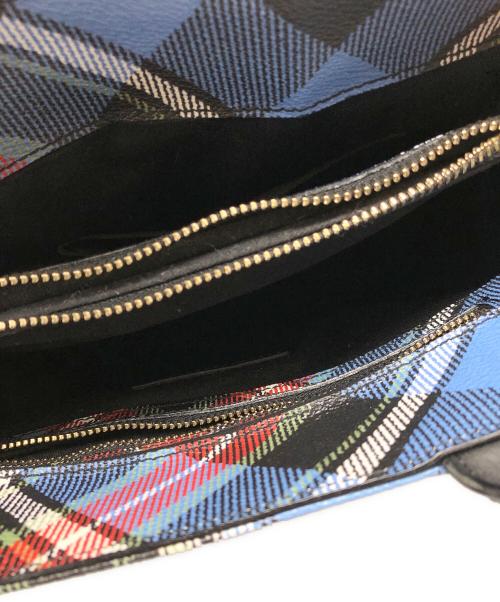 Vivienne Westwood（ヴィヴィアンウエストウッド）Vivienne Westwood (ヴィヴィアンウエストウッド) チェック2WAYハンドバッグ ブルー×レッド サイズ:下記参照の古着・服飾アイテム