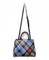 Vivienne Westwood (ヴィヴィアンウエストウッド) チェック2WAYハンドバッグ ブルー×レッド サイズ:下記参照：20000円