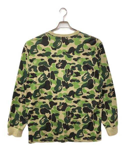A BATHING APE（アベイシングエイプ）A BATHING APE (アベイシングエイプ) ABC CAMO COLLEGE L/S TEE グリーン サイズ:2XLの古着・服飾アイテム