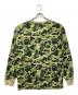 A BATHING APE (アベイシングエイプ) ABC CAMO COLLEGE L/S TEE グリーン サイズ:2XL：15000円