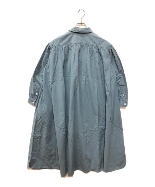 mina perhonen（ミナ ペルホネン）mina perhonen (ミナ ペルホネン) LAUNDRY シャツワンピース ブルー サイズ:36の古着・服飾アイテム