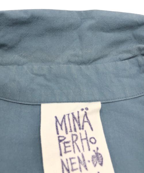 mina perhonen（ミナ ペルホネン）mina perhonen (ミナ ペルホネン) LAUNDRY シャツワンピース ブルー サイズ:36の古着・服飾アイテム