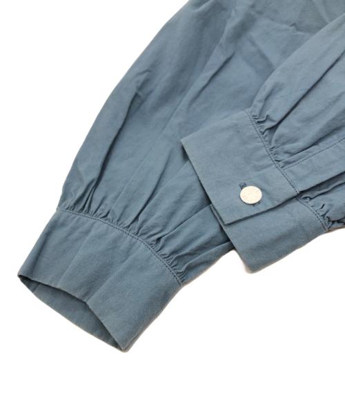 mina perhonen（ミナ ペルホネン）mina perhonen (ミナ ペルホネン) LAUNDRY シャツワンピース ブルー サイズ:36の古着・服飾アイテム