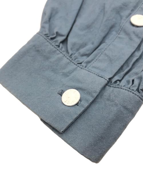 mina perhonen（ミナ ペルホネン）mina perhonen (ミナ ペルホネン) LAUNDRY シャツワンピース ブルー サイズ:36の古着・服飾アイテム