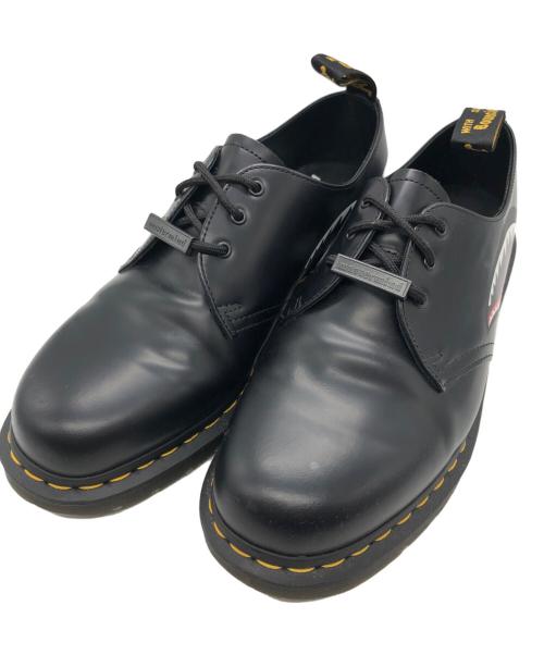 Dr.Martens（ドクターマーチン）Dr.Martens (ドクターマーチン) Mastermind JAPAN (マスターマインド ジャパン) A BATHING APE (アベイシングエイプ) 3ホールシューズ ブラック サイズ:SIZE UK9の古着・服飾アイテム