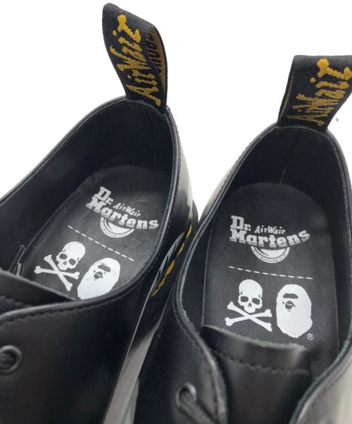 Dr.Martens（ドクターマーチン）Dr.Martens (ドクターマーチン) Mastermind JAPAN (マスターマインド ジャパン) A BATHING APE (アベイシングエイプ) 3ホールシューズ ブラック サイズ:SIZE UK9の古着・服飾アイテム