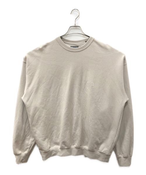 Y-3（ワイスリー）Y-3 (ワイスリー) BRUSHED TERRY FL CREW SWEAT SHIRT ベージュ サイズ:SIZE Mの古着・服飾アイテム