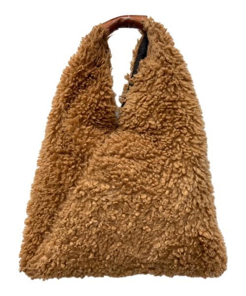 MM6 Maison Margiela（エムエムシックスメゾンマルジェラ）MM6 Maison Margiela (エムエムシックスメゾンマルジェラ) ボア ジャパニーズ ハンドバッグ ブラウンの古着・服飾アイテム