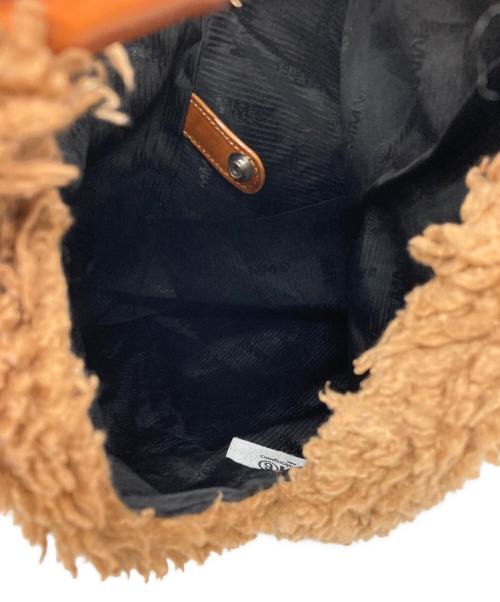 MM6 Maison Margiela（エムエムシックスメゾンマルジェラ）MM6 Maison Margiela (エムエムシックスメゾンマルジェラ) ボア ジャパニーズ ハンドバッグ ブラウンの古着・服飾アイテム