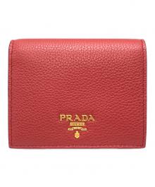 PRADA（プラダ）の古着「2つ折り財布」｜レッド×ネイビー