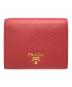 PRADA（プラダ）の古着「2つ折り財布」｜レッド×ネイビー