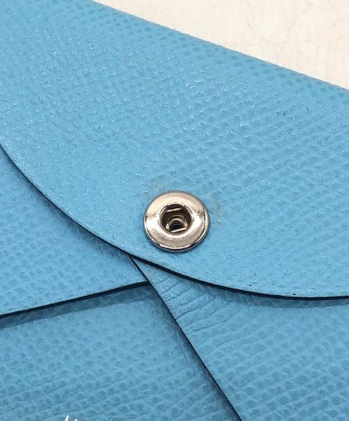 HERMES（エルメス）HERMES (エルメス) CALVI DUO コインケース ブルーの古着・服飾アイテム