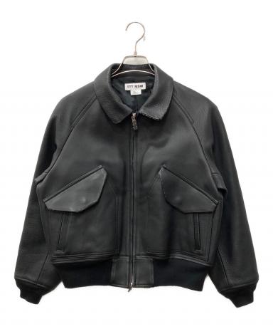 最終値下げ　TTT MSW レザージャケット　ライダース 中古・古着通販】TTT MSW (ティー) レザージャケット ブラック サイズ