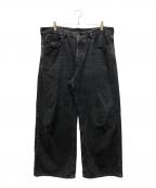 DIESELディーゼル）の古着「D-RISEワイドデニムパンツ」｜ブラック