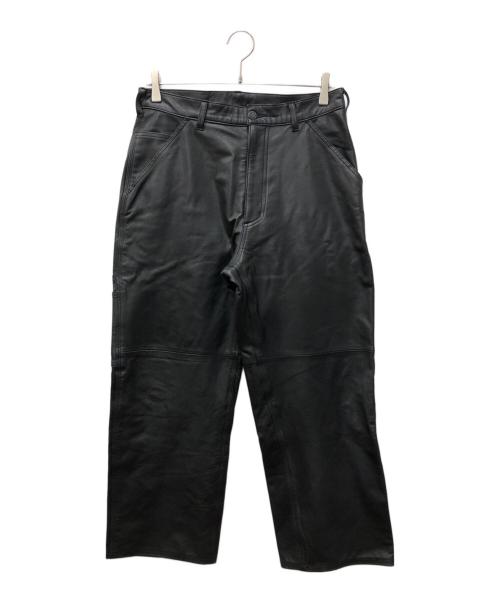 JOURNAL STANDARD relume（ジャーナルスタンダード レリューム）JOURNAL STANDARD relume (ジャーナルスタンダード レリューム) skookum (スクーカム) ゴートレザー ペインターパンツ ブラック サイズ:SIZE Sの古着・服飾アイテム