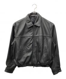 JOURNAL STANDARD relume（ジャーナルスタンダード レリューム）の古着「シープ レザー ウォッシュド ジップ ブルゾン」｜ブラック