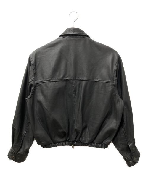 JOURNAL STANDARD relume（ジャーナルスタンダード レリューム）JOURNAL STANDARD relume (ジャーナルスタンダード レリューム) シープ レザー ウォッシュド ジップ ブルゾン ブラック サイズ:SIZE Mの古着・服飾アイテム
