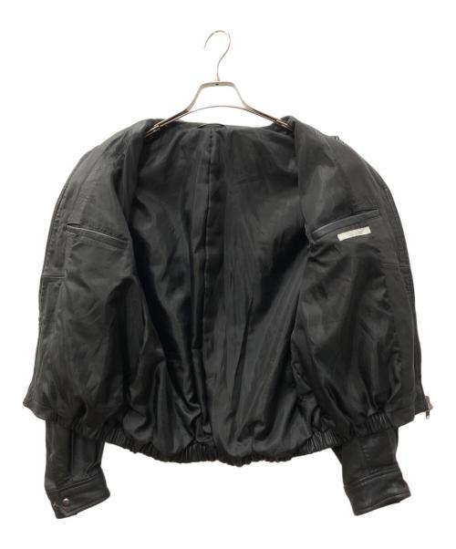 JOURNAL STANDARD relume（ジャーナルスタンダード レリューム）JOURNAL STANDARD relume (ジャーナルスタンダード レリューム) シープ レザー ウォッシュド ジップ ブルゾン ブラック サイズ:SIZE Mの古着・服飾アイテム