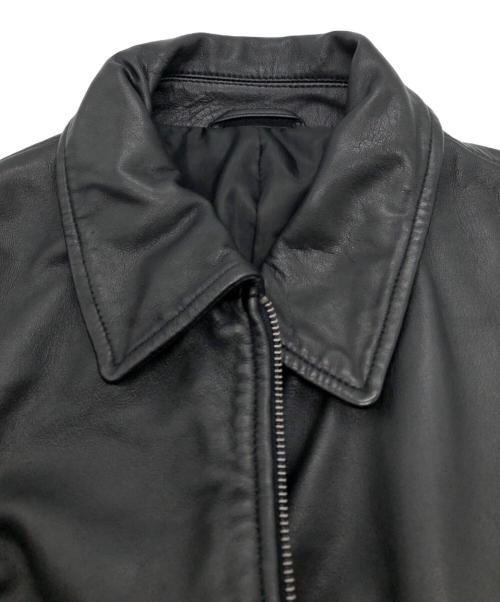 JOURNAL STANDARD relume（ジャーナルスタンダード レリューム）JOURNAL STANDARD relume (ジャーナルスタンダード レリューム) シープ レザー ウォッシュド ジップ ブルゾン ブラック サイズ:SIZE Mの古着・服飾アイテム