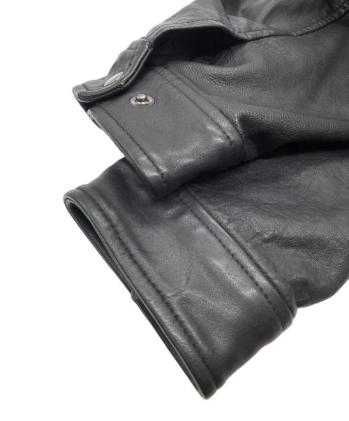 JOURNAL STANDARD relume（ジャーナルスタンダード レリューム）JOURNAL STANDARD relume (ジャーナルスタンダード レリューム) シープ レザー ウォッシュド ジップ ブルゾン ブラック サイズ:SIZE Mの古着・服飾アイテム