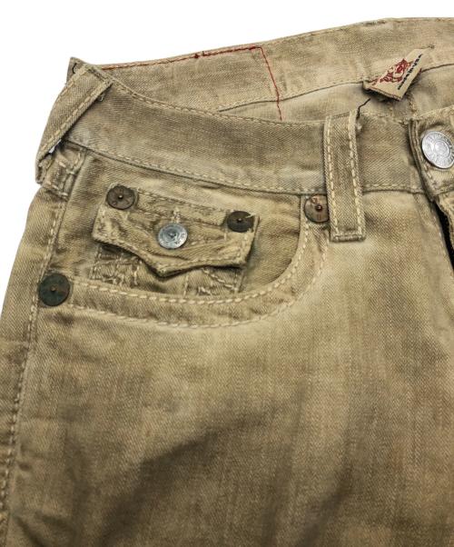 TRUE RELIGION（トゥルー レリジョン）TRUE RELIGION (トゥルー レリジョン) RICKY BIG T デニムパンツ ベージュ サイズ:SIZE 31の古着・服飾アイテム