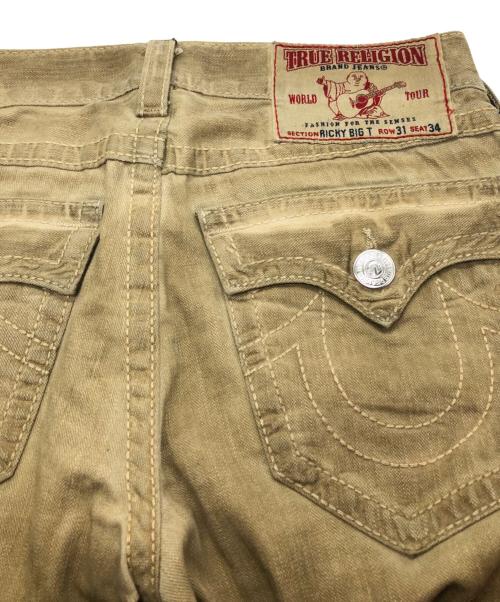 TRUE RELIGION（トゥルー レリジョン）TRUE RELIGION (トゥルー レリジョン) RICKY BIG T デニムパンツ ベージュ サイズ:SIZE 31の古着・服飾アイテム