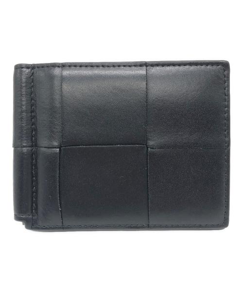 BOTTEGA VENETA（ボッテガベネタ）BOTTEGA VENETA (ボッテガベネタ) カセットマネークリップ付き2つ折りウォレット ブラックの古着・服飾アイテム
