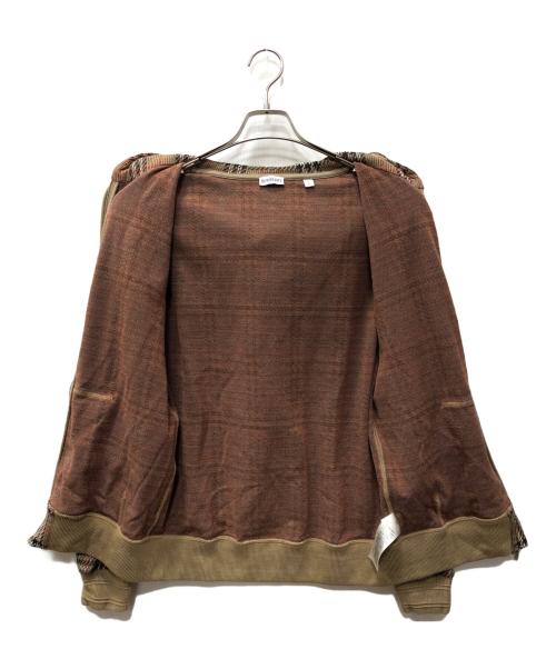BURBERRY（バーバリー）BURBERRY (バーバリー) チェック コットンブレンド ジップアップフーディー ベージュ サイズ:SIZE Lの古着・服飾アイテム