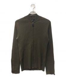 GUCCI（グッチ）の古着「ジップアップニット」｜カーキ