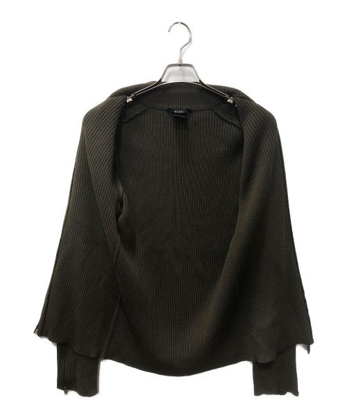 GUCCI（グッチ）GUCCI (グッチ) ジップアップニット カーキ サイズ:SIZE Lの古着・服飾アイテム