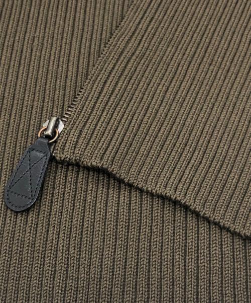 GUCCI（グッチ）GUCCI (グッチ) ジップアップニット カーキ サイズ:SIZE Lの古着・服飾アイテム