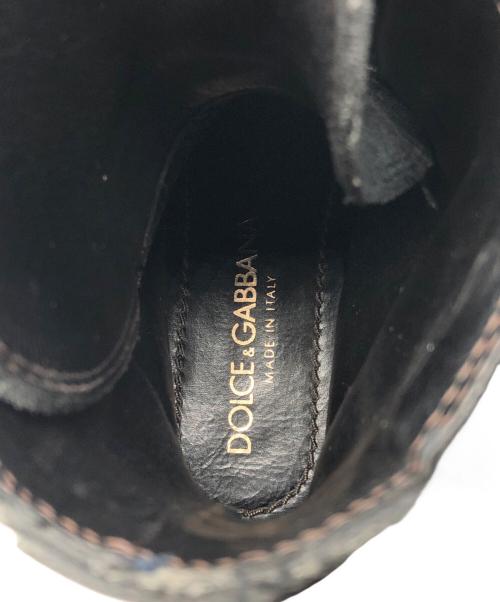 DOLCE & GABBANA（ドルチェ＆ガッバーナ）DOLCE & GABBANA (ドルチェ＆ガッバーナ) コンバットブーツ ブラック サイズ:SIZE 7の古着・服飾アイテム