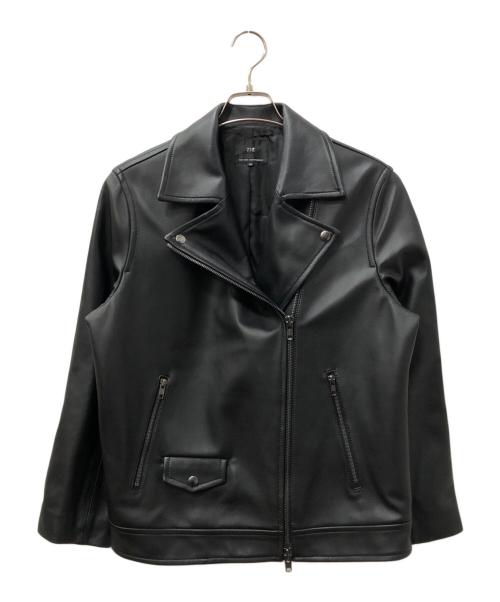 23区（ニジュウサンク）23区 (ニジュウサンク) ラムレザーダブルライダースジャケット ブラック サイズ:SIZE 46の古着・服飾アイテム