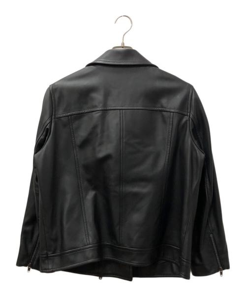 23区（ニジュウサンク）23区 (ニジュウサンク) ラムレザーダブルライダースジャケット ブラック サイズ:SIZE 46の古着・服飾アイテム