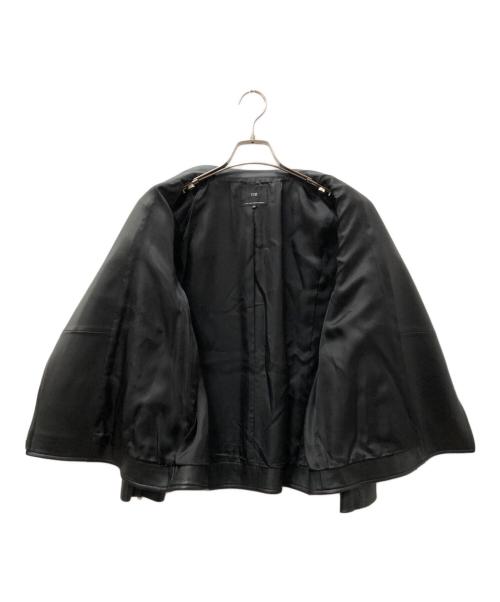 23区（ニジュウサンク）23区 (ニジュウサンク) ラムレザーダブルライダースジャケット ブラック サイズ:SIZE 46の古着・服飾アイテム