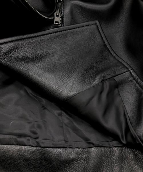 23区（ニジュウサンク）23区 (ニジュウサンク) ラムレザーダブルライダースジャケット ブラック サイズ:SIZE 46の古着・服飾アイテム