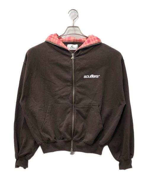 scuffers（スカッファー）scuffers (スカッファー) Gothic Brown Zipper ジップパーカー ブラウン サイズ:SIZE Sの古着・服飾アイテム