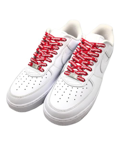 NIKE（ナイキ）NIKE (ナイキ) SUPREME (シュプリーム) AIR FORCE 1 LOW / SUPREME ホワイト×レッド サイズ:26cmの古着・服飾アイテム