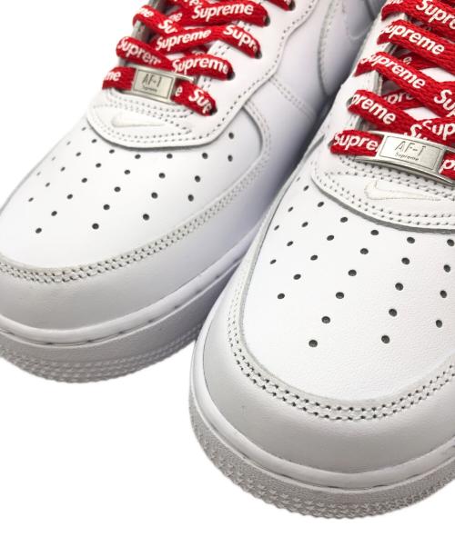 NIKE（ナイキ）NIKE (ナイキ) SUPREME (シュプリーム) AIR FORCE 1 LOW / SUPREME ホワイト×レッド サイズ:26cmの古着・服飾アイテム