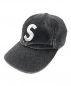 SUPREMEシュプリーム）の古着「Pigment Coated S Logo 6-Panel キャップ」｜ブラック
