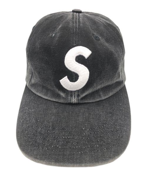 SUPREME（シュプリーム）SUPREME (シュプリーム) Pigment Coated S Logo 6-Panel キャップ ブラックの古着・服飾アイテム