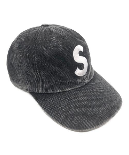 SUPREME（シュプリーム）SUPREME (シュプリーム) Pigment Coated S Logo 6-Panel キャップ ブラックの古着・服飾アイテム