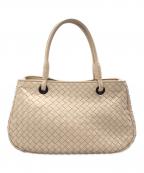 BOTTEGA VENETAボッテガベネタ）の古着「イントレチャートサッチェルバッグ」｜ベージュ