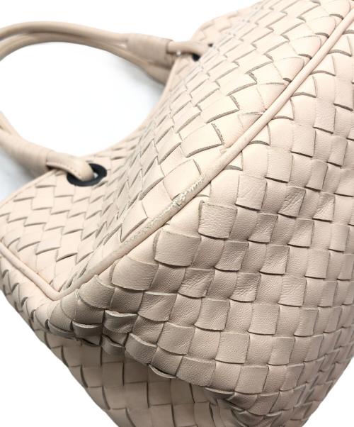 BOTTEGA VENETA（ボッテガベネタ）BOTTEGA VENETA (ボッテガベネタ) イントレチャートサッチェルバッグ ベージュの古着・服飾アイテム
