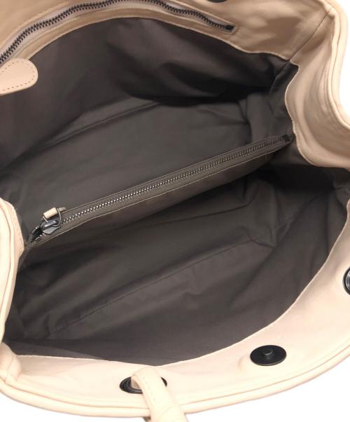 BOTTEGA VENETA（ボッテガベネタ）BOTTEGA VENETA (ボッテガベネタ) イントレチャートサッチェルバッグ ベージュの古着・服飾アイテム
