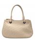 BOTTEGA VENETA（ボッテガベネタ）の古着「イントレチャートサッチェルバッグ」｜ベージュ