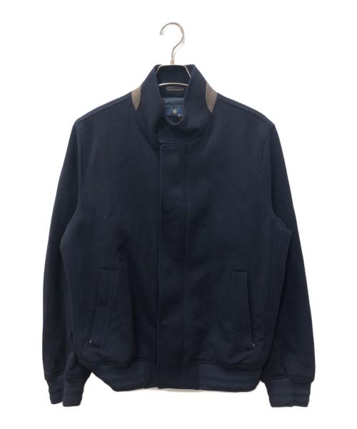 BROOKS BROTHERS（ブルックスブラザーズ）BROOKS BROTHERS (ブルックスブラザーズ) 比翼ウールレザーコンビブルゾン ネイビー サイズ:SIZE Mの古着・服飾アイテム