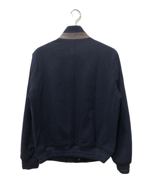 BROOKS BROTHERS（ブルックスブラザーズ）BROOKS BROTHERS (ブルックスブラザーズ) 比翼ウールレザーコンビブルゾン ネイビー サイズ:SIZE Mの古着・服飾アイテム