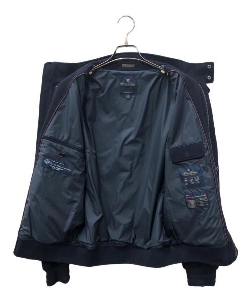 BROOKS BROTHERS（ブルックスブラザーズ）BROOKS BROTHERS (ブルックスブラザーズ) 比翼ウールレザーコンビブルゾン ネイビー サイズ:SIZE Mの古着・服飾アイテム