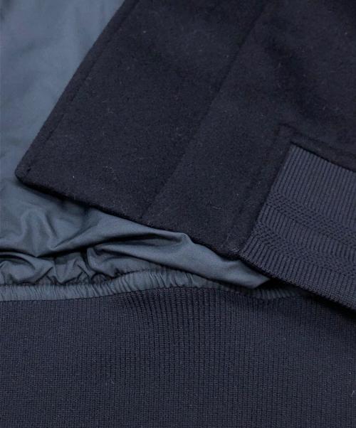 BROOKS BROTHERS（ブルックスブラザーズ）BROOKS BROTHERS (ブルックスブラザーズ) 比翼ウールレザーコンビブルゾン ネイビー サイズ:SIZE Mの古着・服飾アイテム